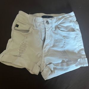 Kancan white mini jean shorts